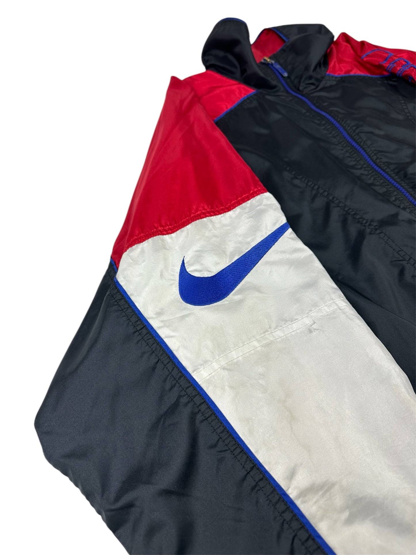 Vintage Nike Trackjacket rot / blau / schwarz XL