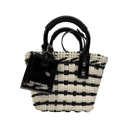 Balenciaga Bistro Panier Shopper klein schwarz / weiß