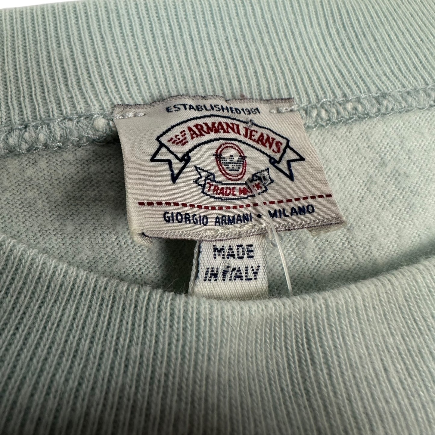 Vintage Armani Longsleeve hellblau Damen M