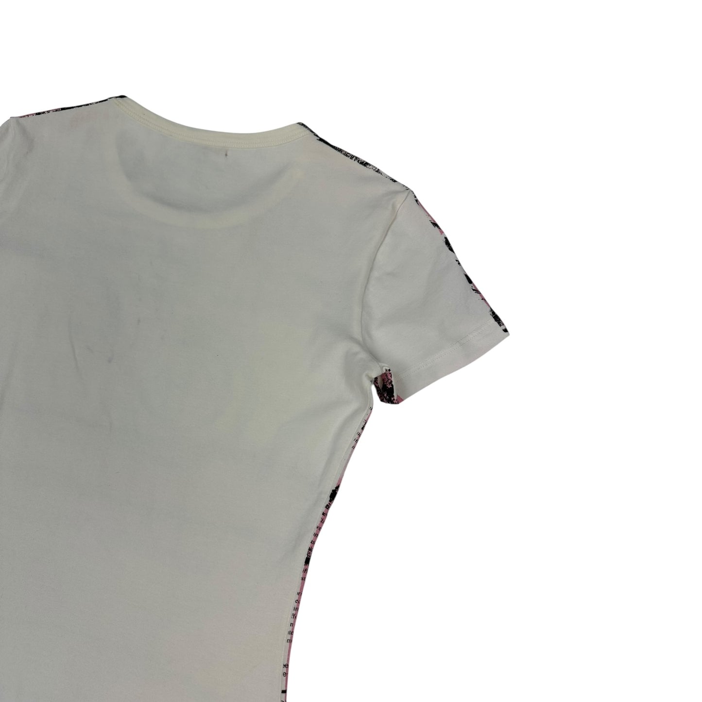 Vintage Galliano T-Shirt weiß / rosa Damen S