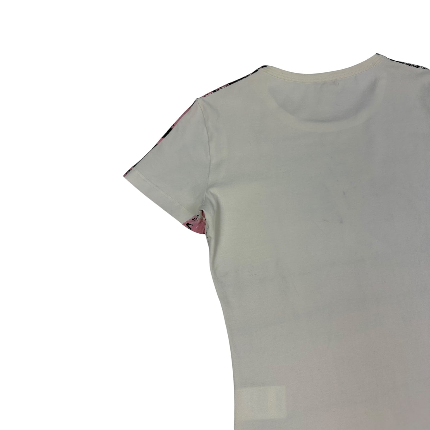 Vintage Galliano T-Shirt weiß / rosa Damen S