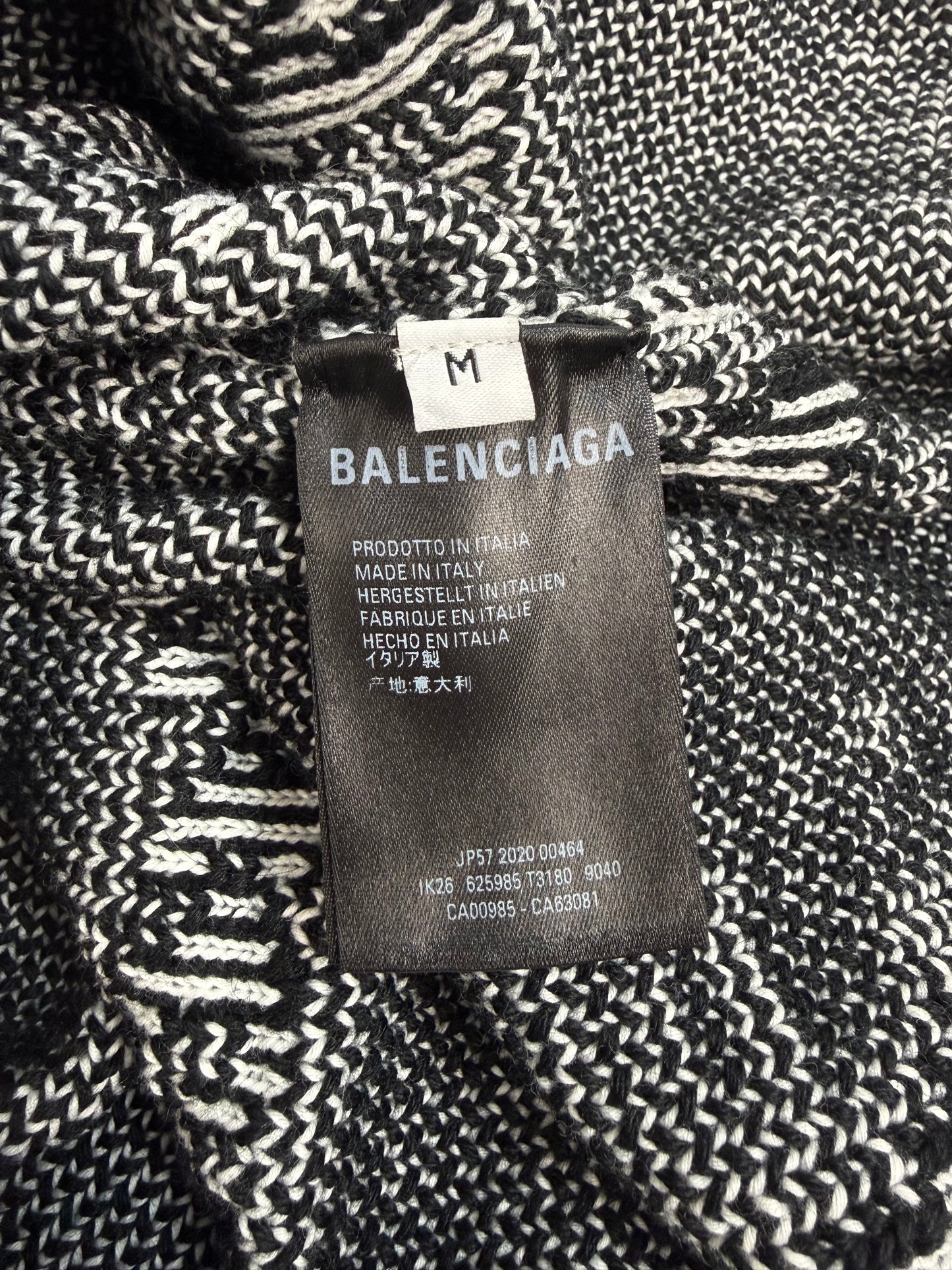 Balenciaga Pullover weiß / schwarz Gr. M