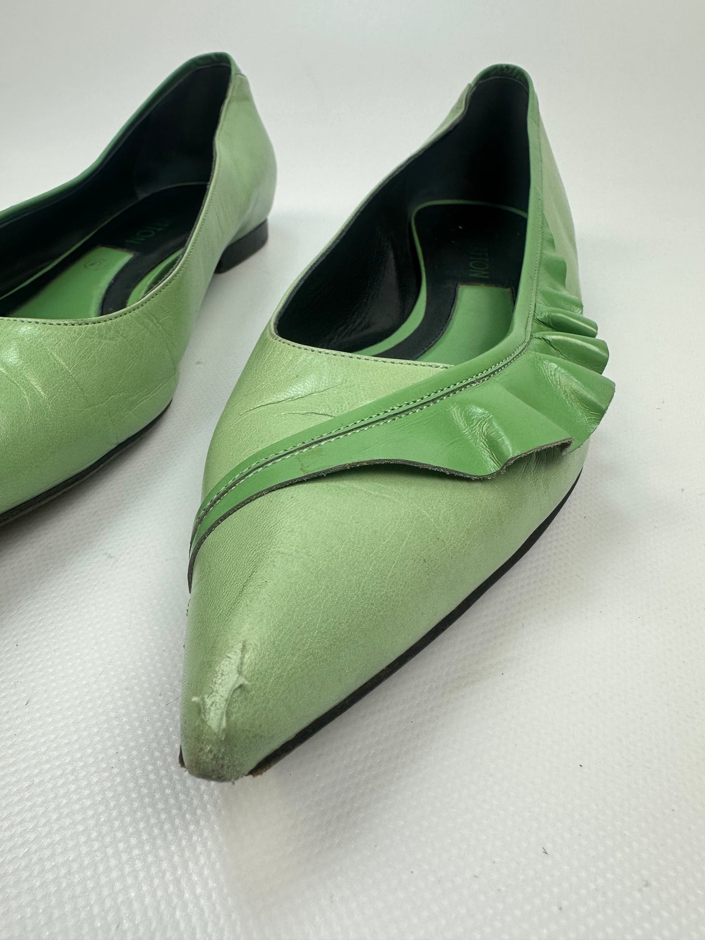 Vintage Louis Vuitton Ballerinas grün Gr.39