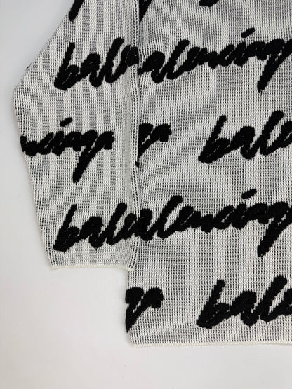 Balenciaga Pullover weiß / schwarz Gr. M