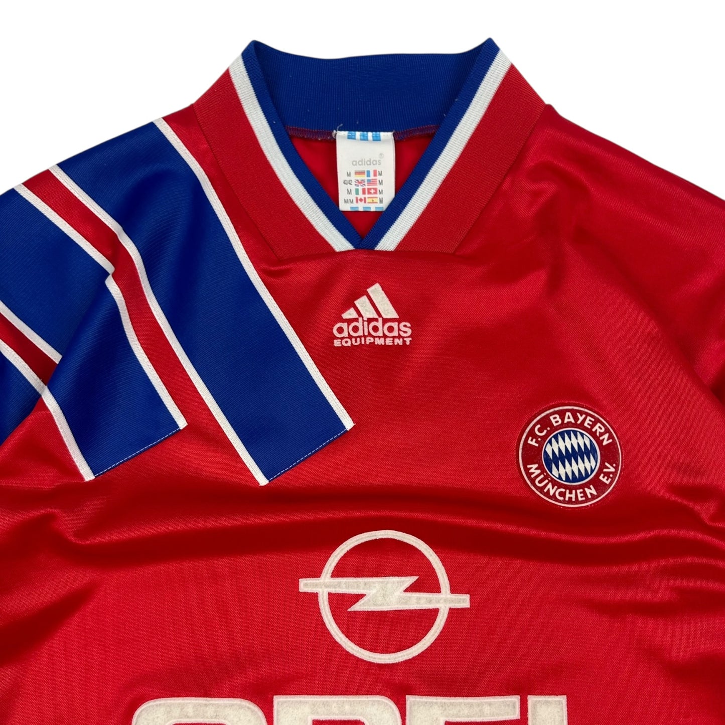 Vintage Adidas F.C. Bayern Fußball Trikot rot / blau M