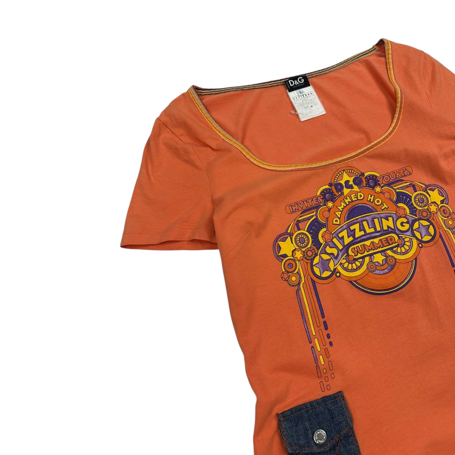 Vintage Dolce & Gabbana T-Shirt orange Damen L
