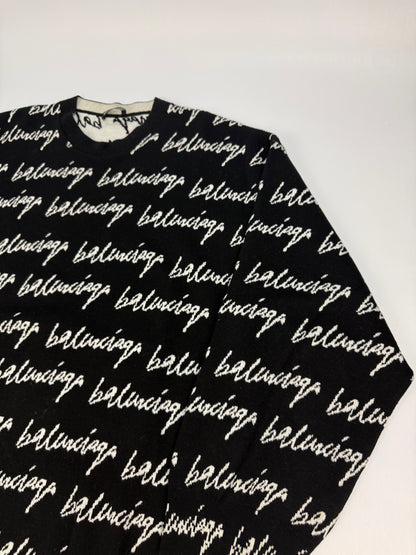 Balenciaga Pullover schwarz / weiß Gr. Frauen XL