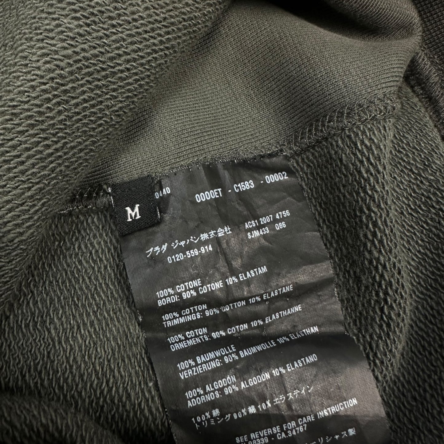 Vintage Prada Hoodie dunkelgrün M
