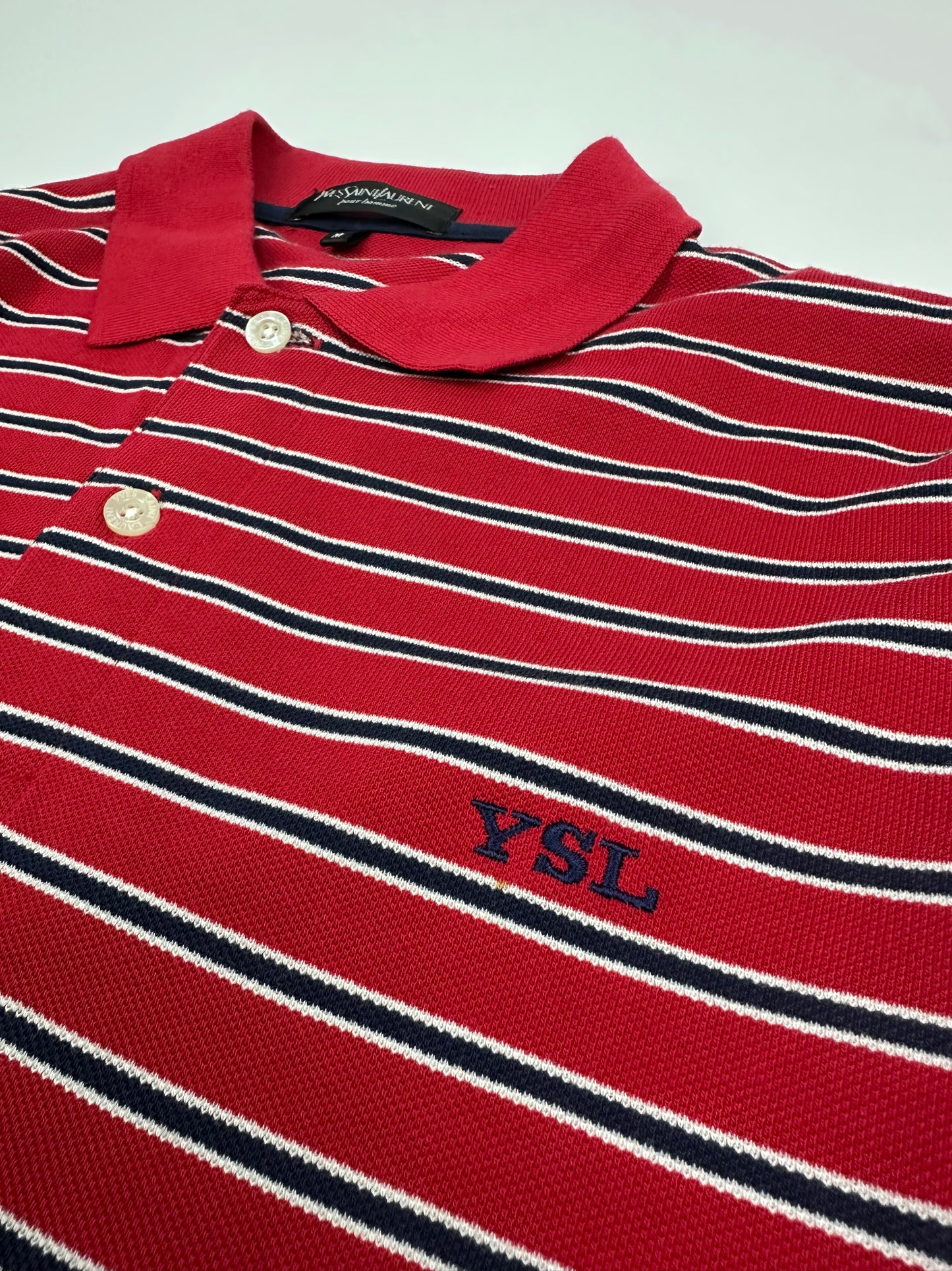 Vintage Yves Saint Laurent Polohemd rot Gr. L