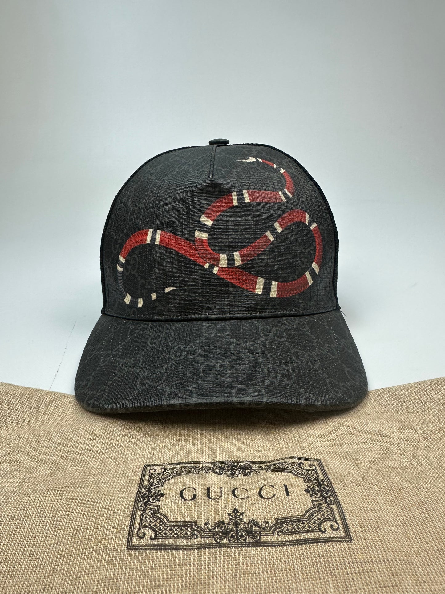 Gucci Snake Trucker Cap schwarz Gr. S