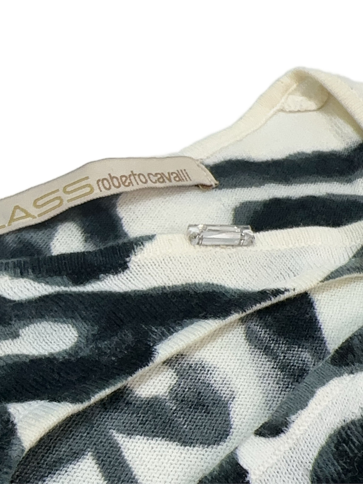 Roberto Cavalli Class SS 2000 Floral Zebra Top