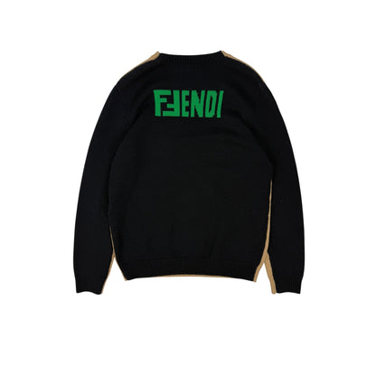 Fendi Pullover schwarz / braun Gr. 52
