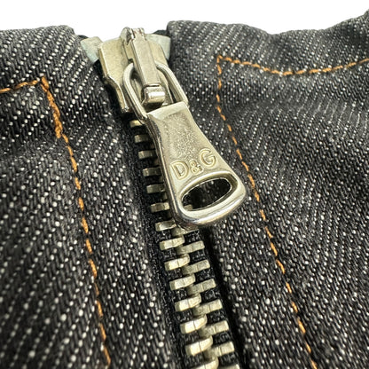 Vintage Dolce & Gabbana Reisverschluss Kleid  dunkelgrau 28/42