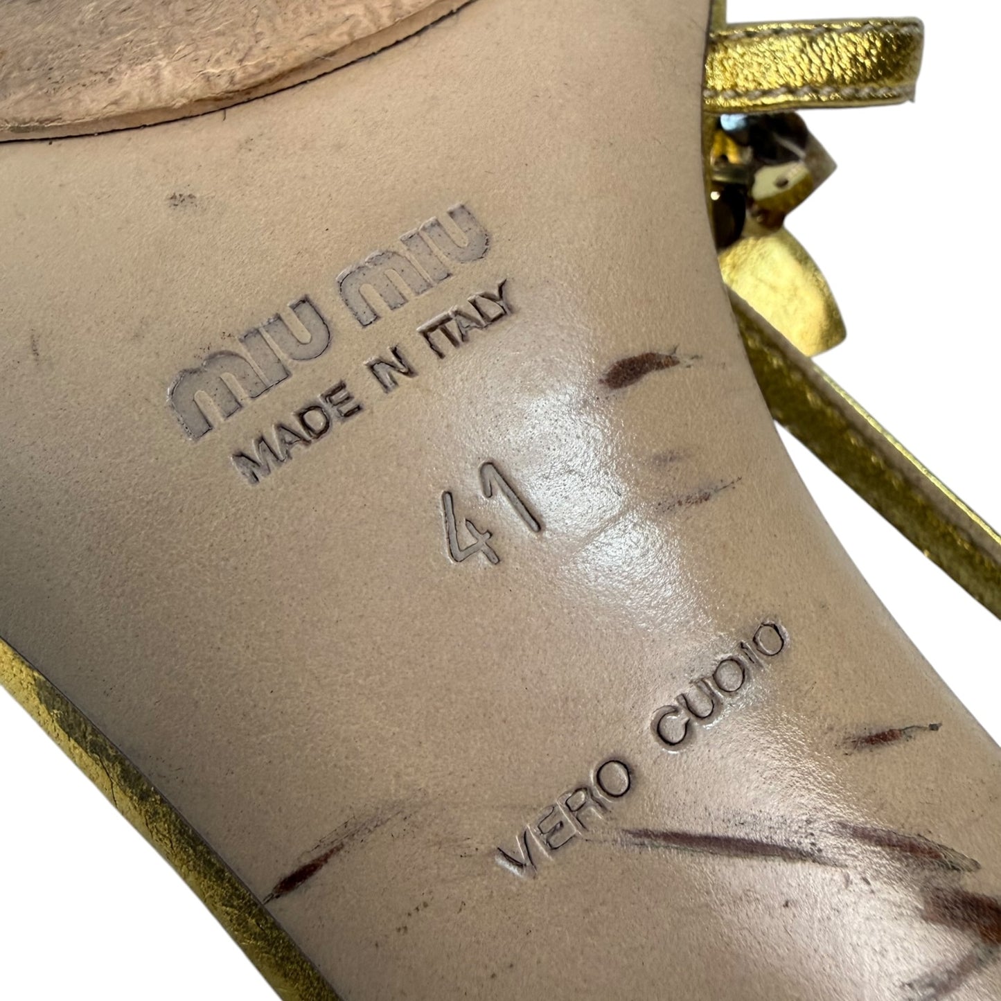 Vintage Miu Miu Heels Gold Gr. 41