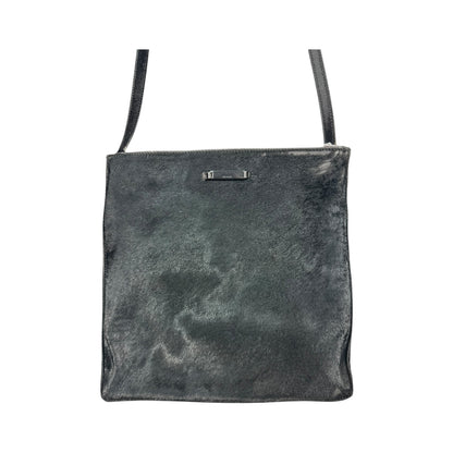 Vintage Prada Umhängetasche Ponyhair schwarz