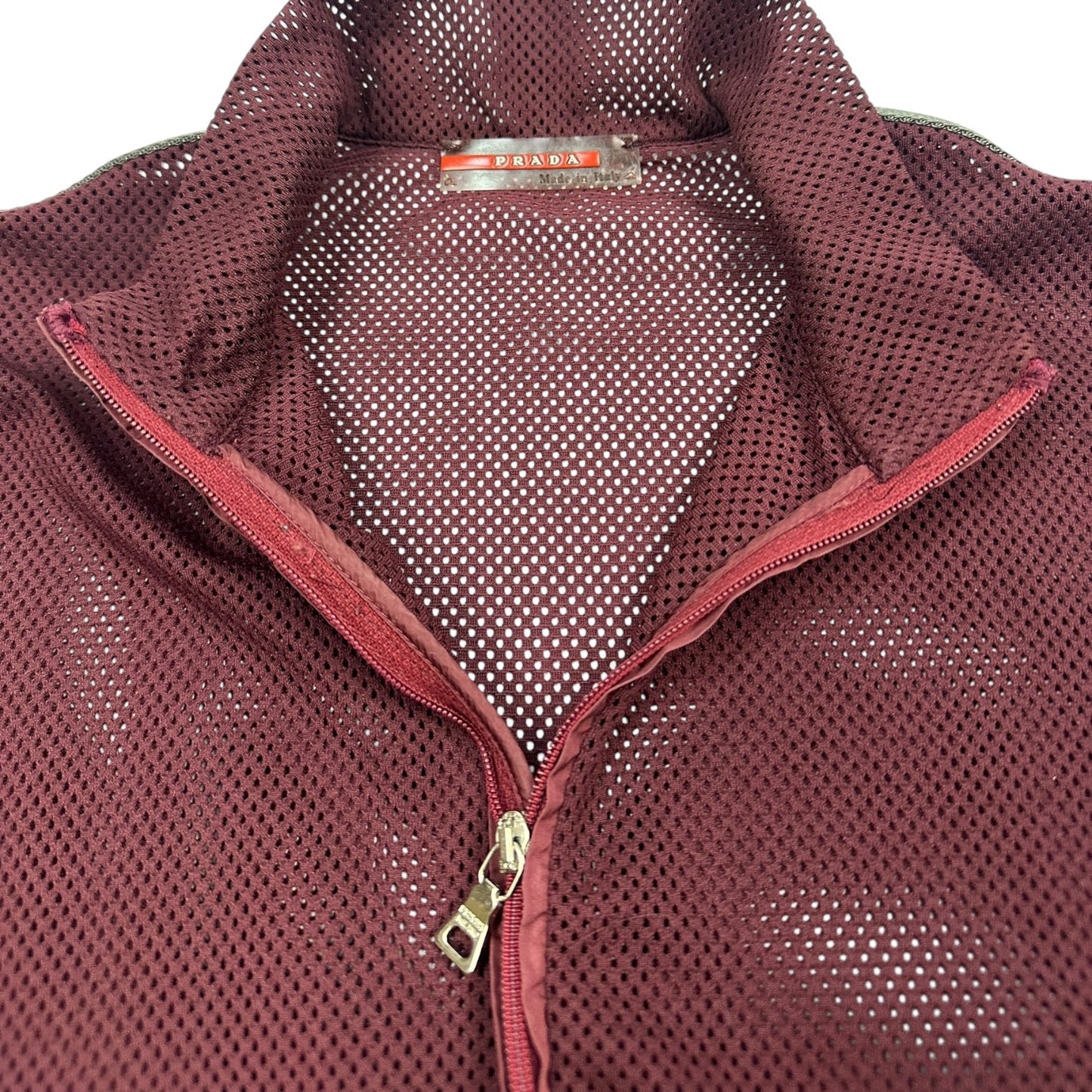 Vintage Prada Mesh Weste rot L