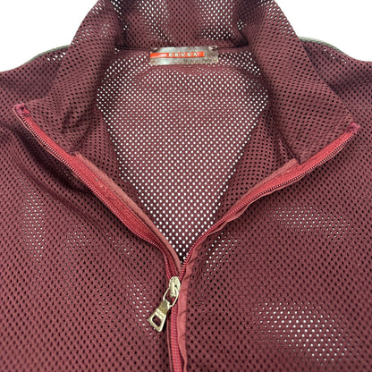 Vintage Prada Mesh Weste rot L