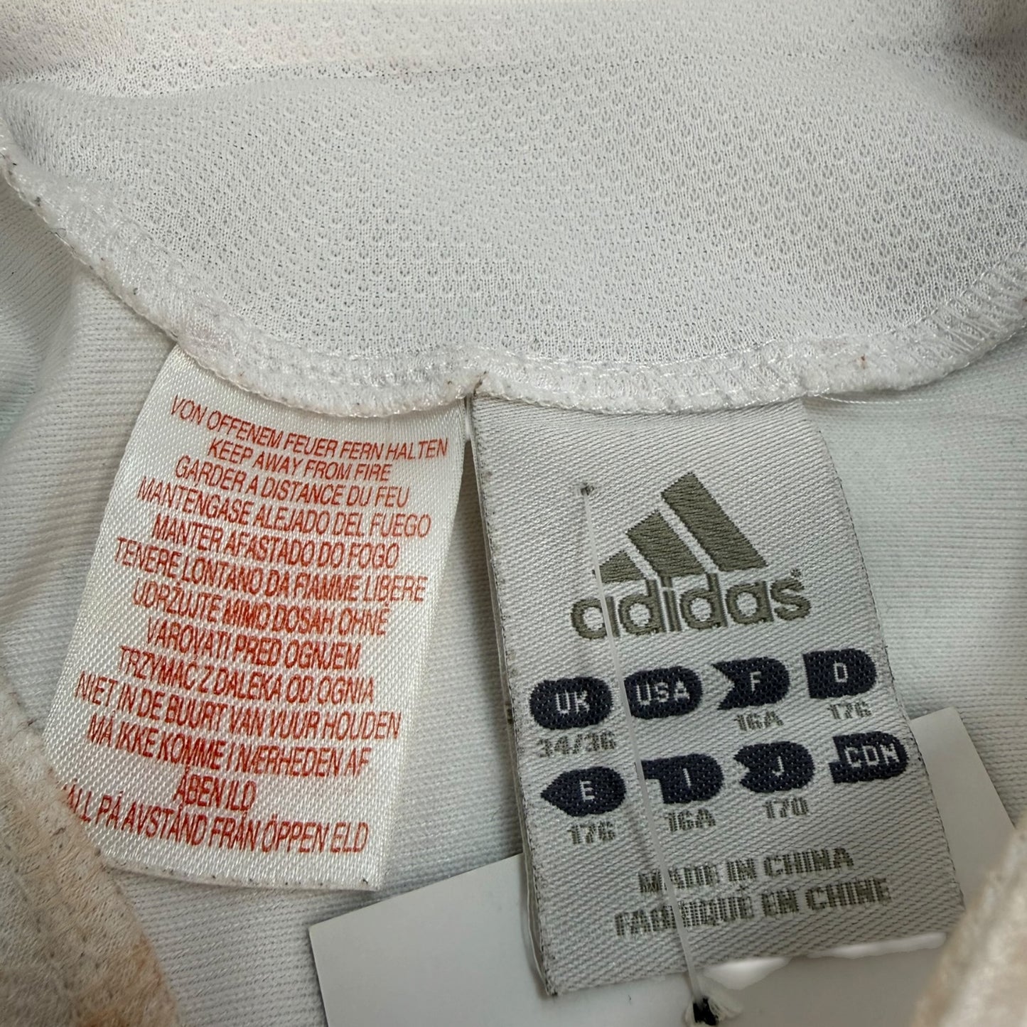 Vintage Adidas Real Madrid Fußballtrikot weiß Gr. 176