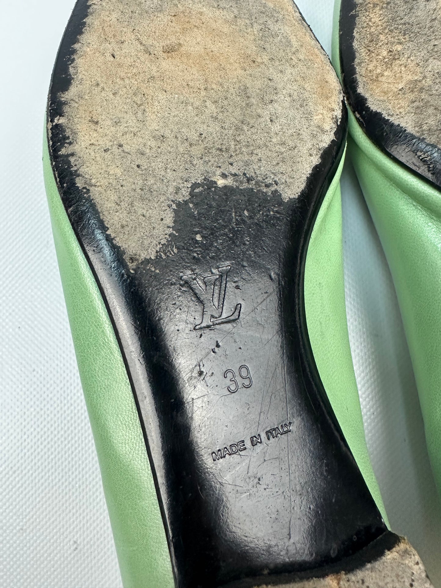 Vintage Louis Vuitton Ballerinas grün Gr.39