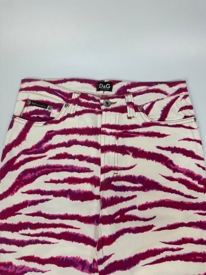 Vintage Dolce & Gabbana Hose weiß/pink Gr. 29