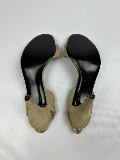 Vintage Christian Dior Heels beige/schwarz Gr. 38