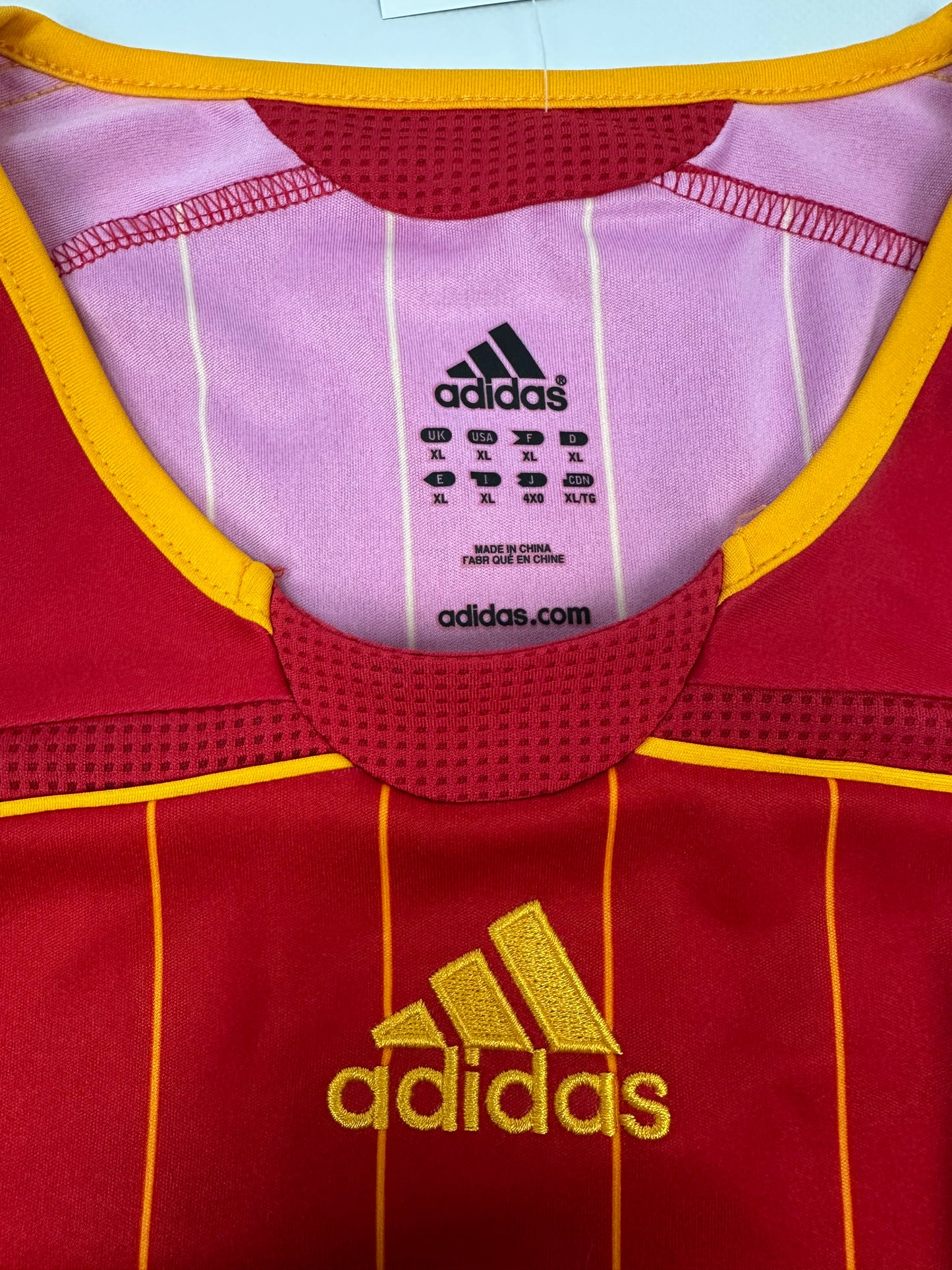 Vintage Adidas Spanien Fußballtrikot rot XL