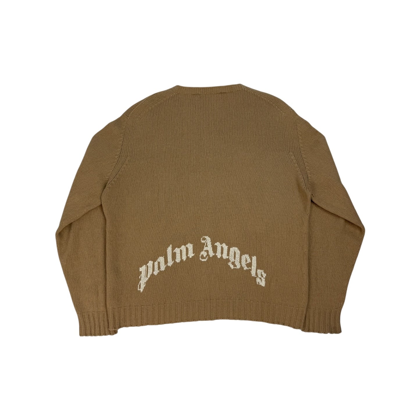 Palm Angels Pullover braun / weiß Gr. XXL