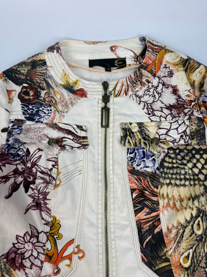 Vintage Just Cavalli Jacke weiß / orange Gr. S