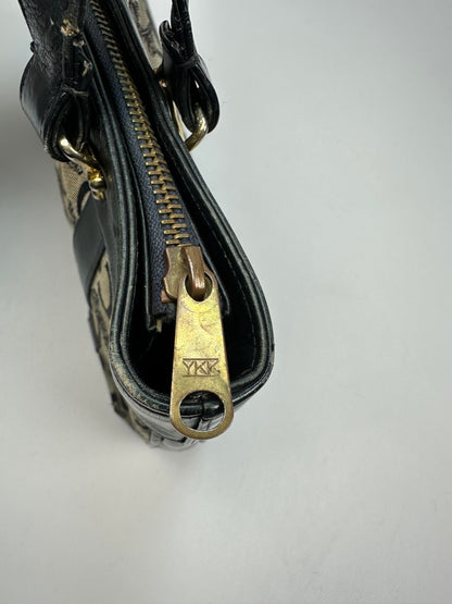 Vintage Coach Handtasche grau/gold