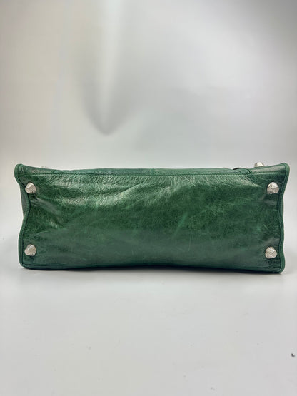 Vintage Balenciaga City bag grün