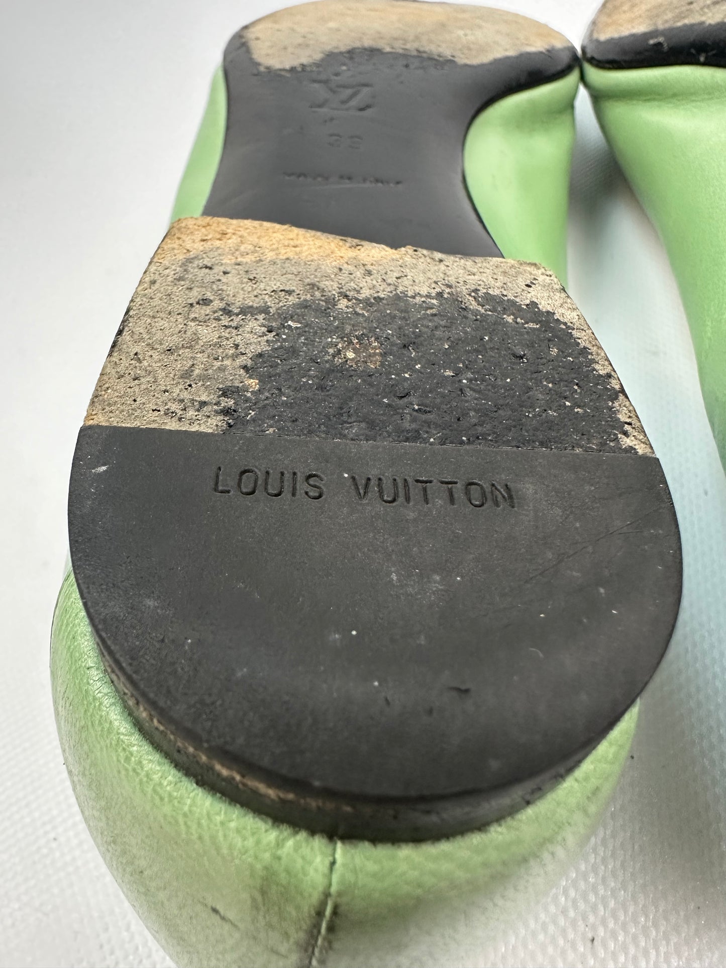 Vintage Louis Vuitton Ballerinas grün Gr.39