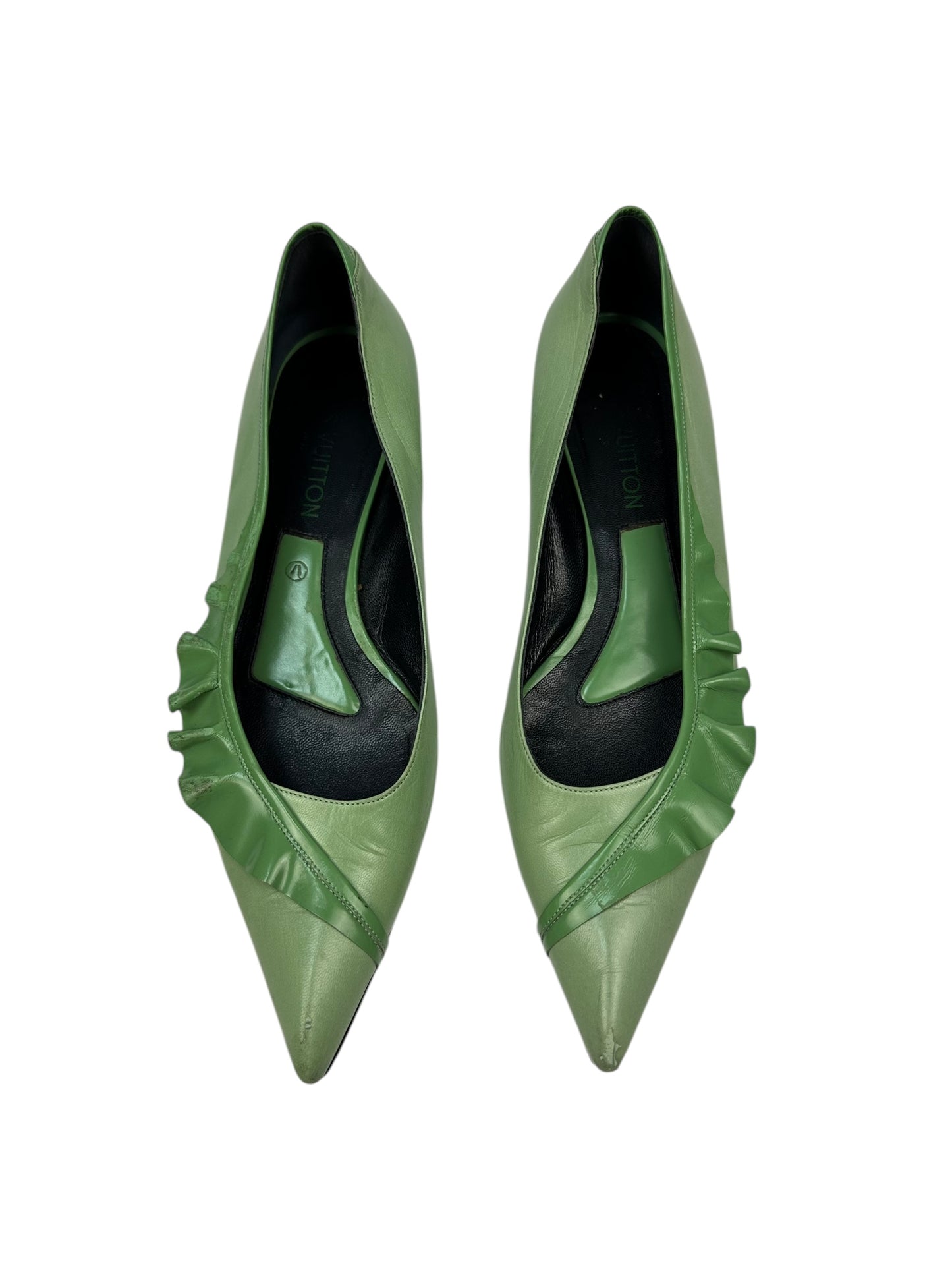 Vintage Louis Vuitton Ballerinas grün Gr.39