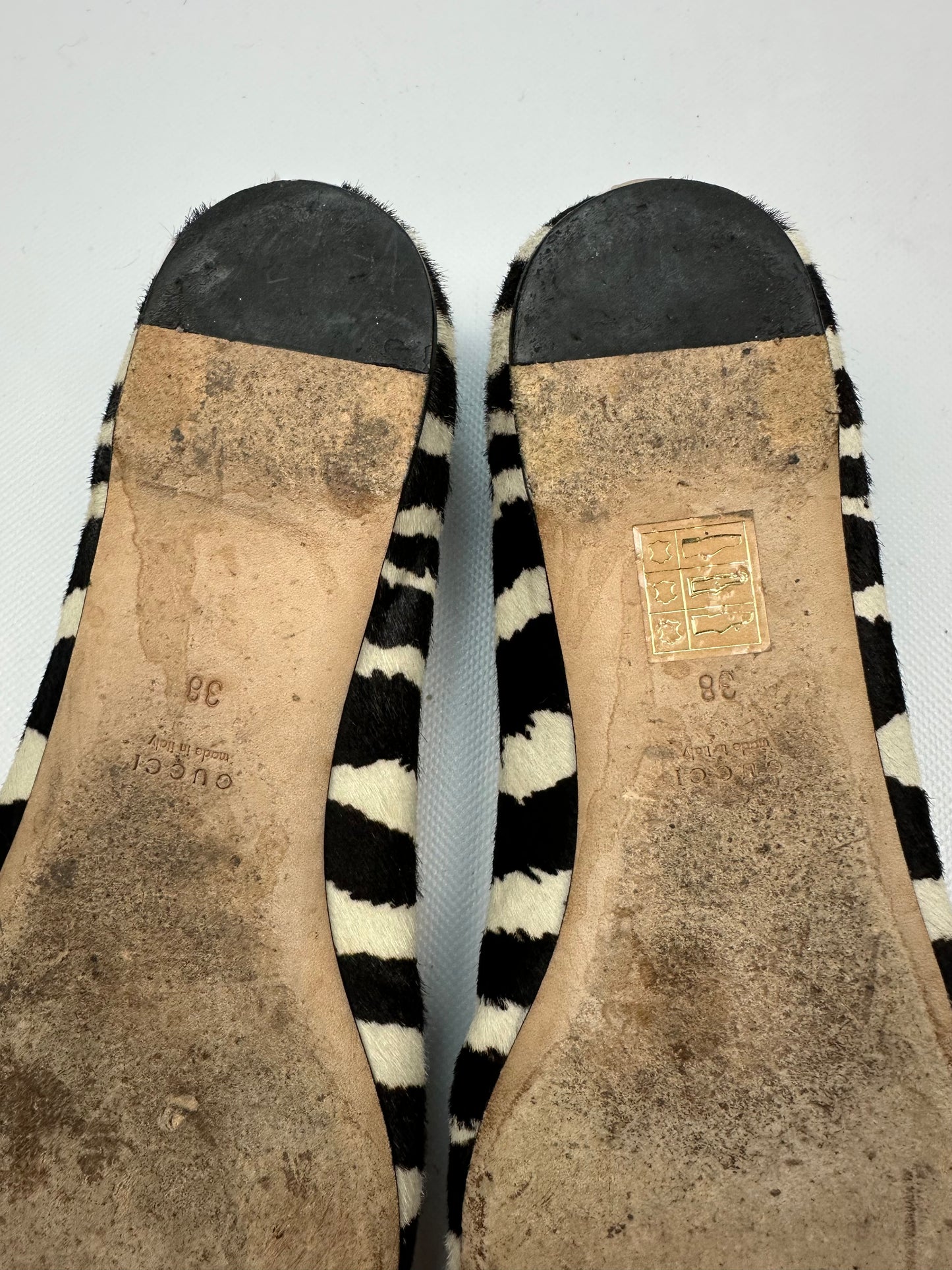 Vintage Gucci Ballerinas schwarz/weiß Gr. 38