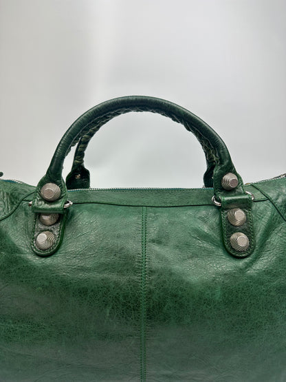 Vintage Balenciaga City bag grün
