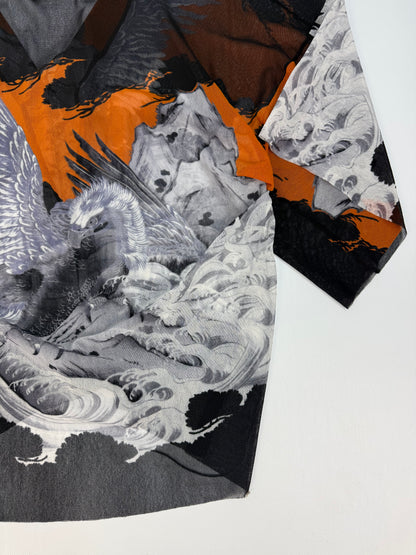 Vintage Jean Paul Gaultier Soleil Shirt schwarz / orange Gr. S