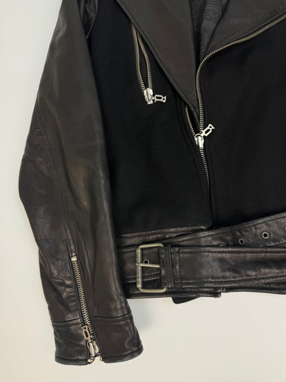 Vintage Galliano Lederjacke schwarz Gr. 52