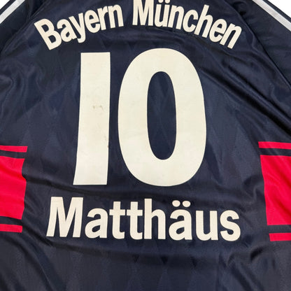 Vintage FC Bayern Fußballtrikot Matthäus dunkelblau Gr. XL