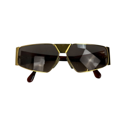 Vintage Gianfranco Ferre Sonnenbrille Gold / braun
