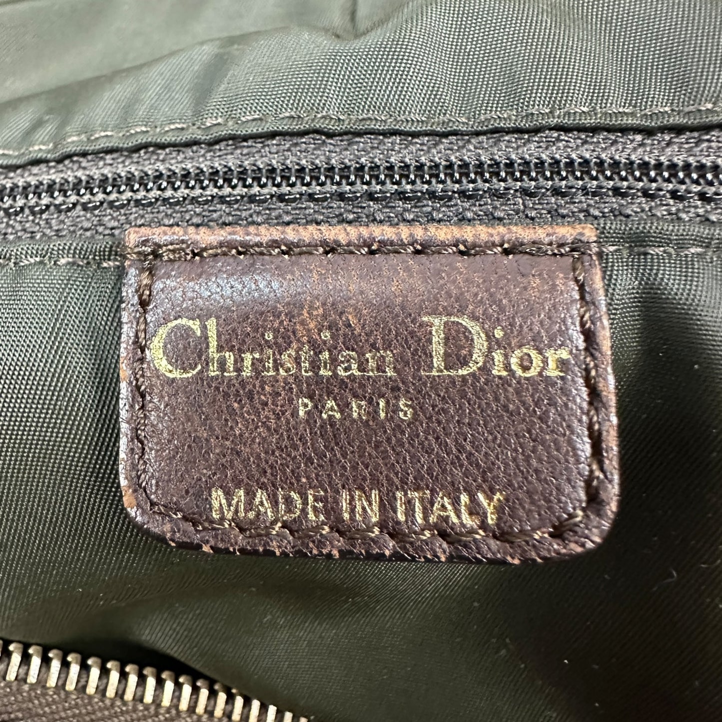 Vintage Christian Dior Boston Monogramm Handtasche braun