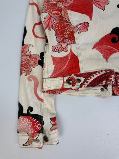 Vintage Just Cavalli Jacke rot / weiß Gr. XS