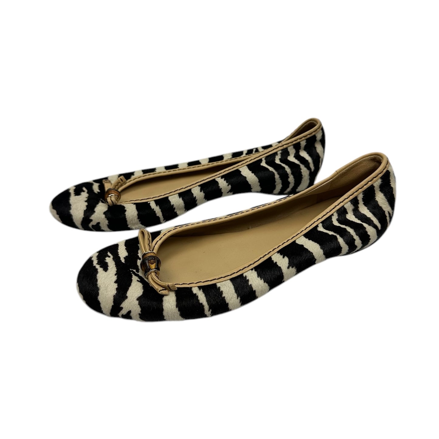 Vintage Gucci Ballerinas schwarz/weiß Gr. 38