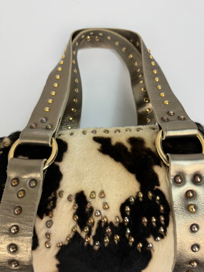 Vintage Dolce & Gabbana Tasche Cow Silber / Gold