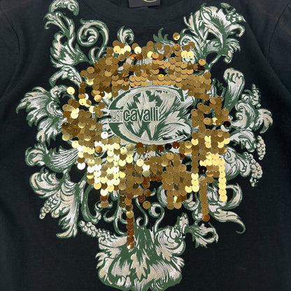 Vintage Just Cavalli T-Shirt schwarz / gold Damen L