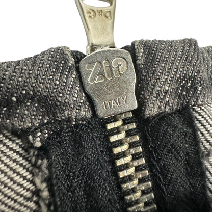 Vintage Dolce & Gabbana Reisverschluss Kleid  dunkelgrau 28/42