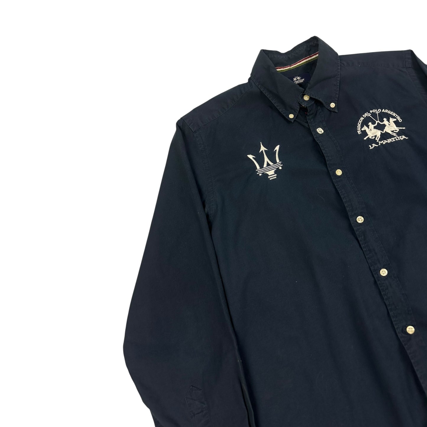 Vintage La Martina x Maserati Hemd Navy blau M