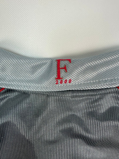 Vintage Adidas Rotterdam Jersey grau/rot Gr. L