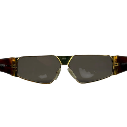 Vintage Gianfranco Ferre Sonnenbrille Gold / braun