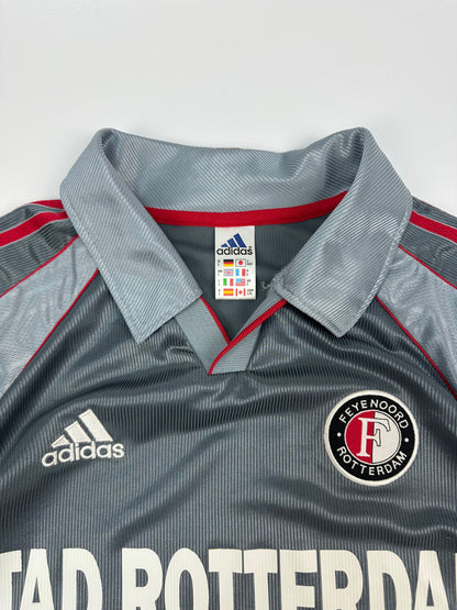 Vintage Adidas Rotterdam Jersey grau/rot Gr. L