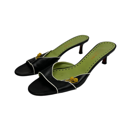 Vintage A.Testoni Pumps schwarz/grün/rot Gr. 39,5