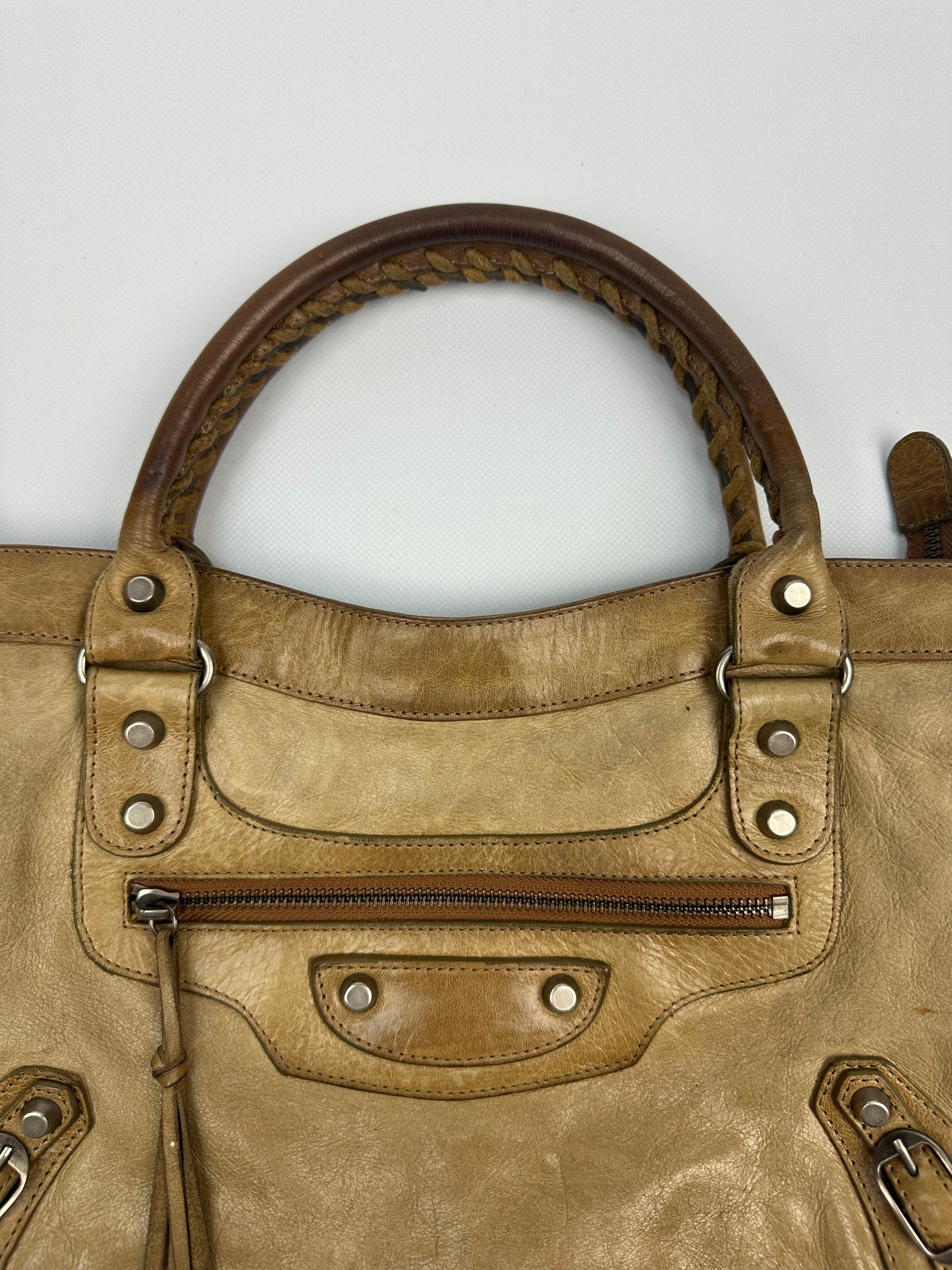 Vintage Balenciaga City bag beige/braun